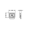 Projecteur 10W Ultra plat Noir