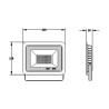 Projecteur 50W Ultra plat Noir