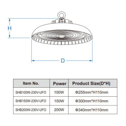 Ufo High Bay TSG PHR210 100W